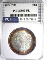 1878 8TF Morgan MS66 PL LISTS $10000 IN 65+