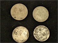 3 Seated Liberty Dimes,  Bust Dime