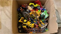 Large box lot of toys, Spiderman, dinosaur