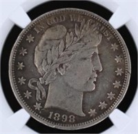 1898 Barber Silver Half Dollar *Key Date