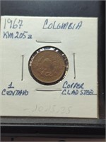 1967 Colombian coin