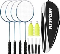 Badminton Rackets Set of 4 for Outdoor