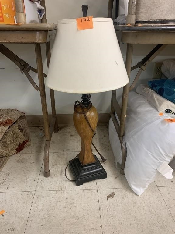 Lamp wood base