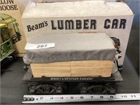 Jim Beam train lumber car decanter.