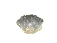 Elegant Clear Glass Bowl with Wavy Edge - Perfect