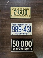 1953 & 54 BICYCLE LICENSE PLATES