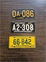 1953 BICYCLE LICENSE PLATES