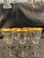 Tiffin Franciscan Minton Clear Water Goblets (7) p