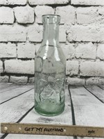 Vtg ABSOLUTELY PURE MILK Green Glass Milk Bottle