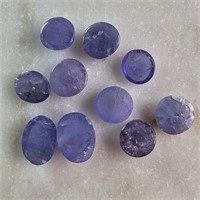 10 Ct Cabochon Tanzanite Gemstones Lot of 10 Pcs,