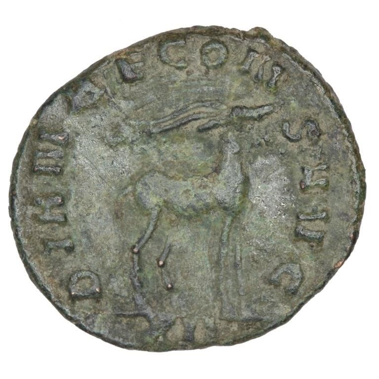 Antelope Gallienus BI Double Denarius Roman Coin
