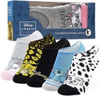 $15  Disney Girls 5pk Minnie Invisible Socks 13Yrs
