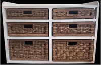 Rattan Drawer Storage Cabinet