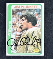 JIM PLUNKETT AUTOGRAPHED 1977 FOOTBALL CARD