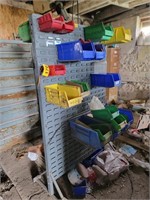 Parts bin organizer shelf