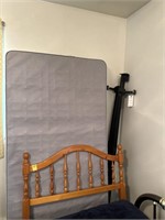 Twin Bedframe with Wooden Headboard and Twin