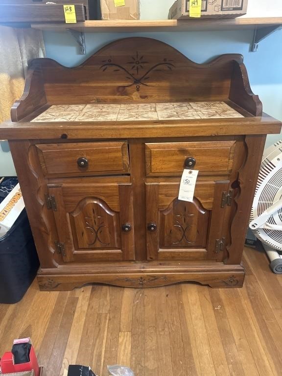 Antique Solid Wood Dry Sink