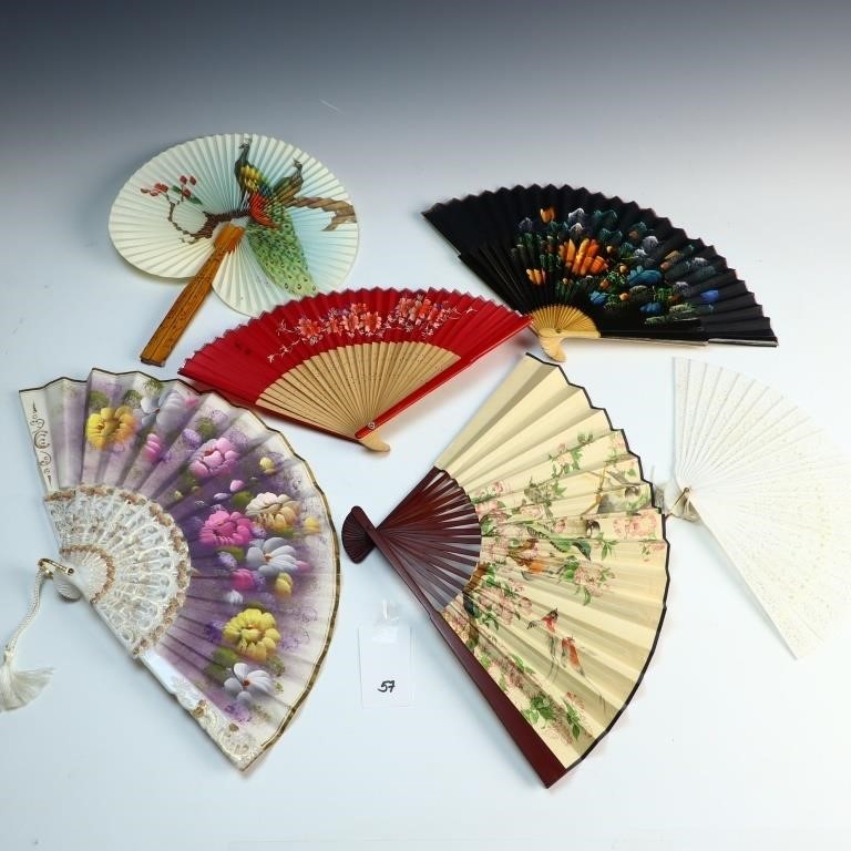 Six vintage fans in very good condition