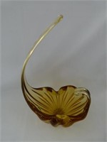 Vintage Chalet Glass Vase 13.5"H x 7"W x 5"D