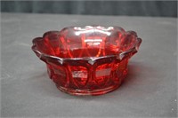 Fenton Glass Ruby Red 6" Ruffled Edge Bowl