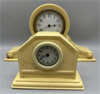 (2) Celluloid Clocks