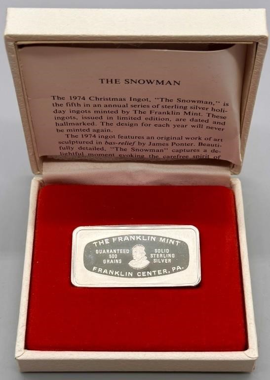The Snowman 500 Grains Solid Sterling Silver