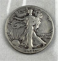 1941 Walking Liberty Silver Half Dollar, US 50c