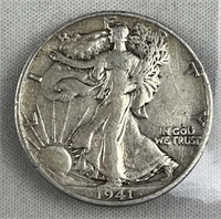 1941-S Walking Liberty Silver Half Dollar, US 50c