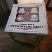Wood accent table-
Assembly required