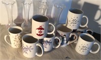 Holiday Coffee Mug Collection, Small Bud Vases,