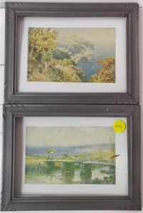 2 Tuck Oilettes By H. B. Wimbush, Framed