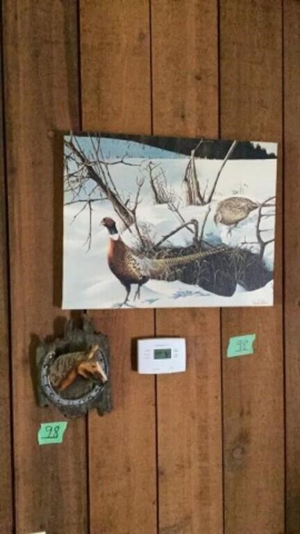 Pheasant Canvas oil Printing  and Horse wall Art