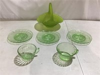 Green glass:Fenton, Hazel Atlas, Anchor Hocking***