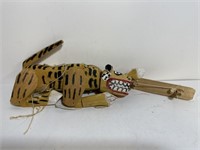Vintage Tiger wooden Marionette Puppet