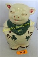 Vintage Shawnee art pottery Smiley Pig Cookie Jar