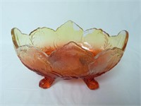 Vintage Footed Glass Fruit / Serving Bowl