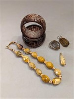 Costume Necklace, Bangles & Stone Pendants