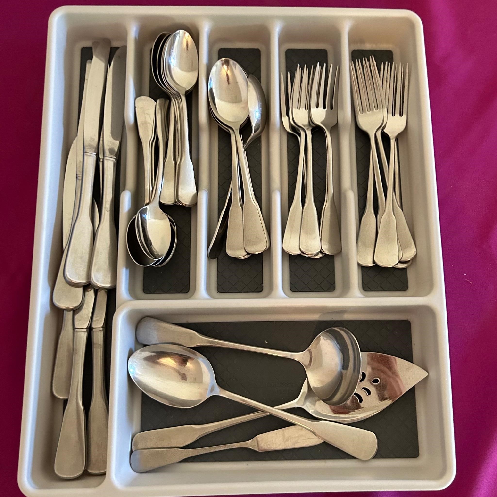 Tradition Stainless USA Flatware + Tray