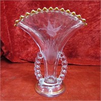 Vintage candlewick glass vase.