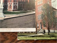 Old souvenir postcards of landmarks
