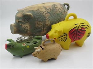 Vintage Piggy Bank & More Lot of (4)