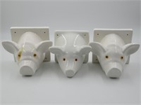 Vintage Pig Towel Holder - Marsh Industry Lot (3)