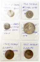 Coin 6 Old-Worthy Coins With Rare Variety-F-XF