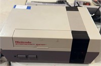 NES entertainment system with two controllers and