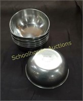 Marked Crome Stainless Steel Bowl-lette x8  one