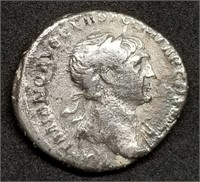 AR Roman Silver Denarius AR Trajan w/Info