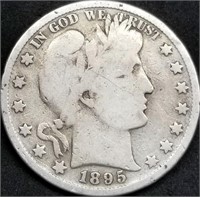1895-P Barber Silver Half Dollar