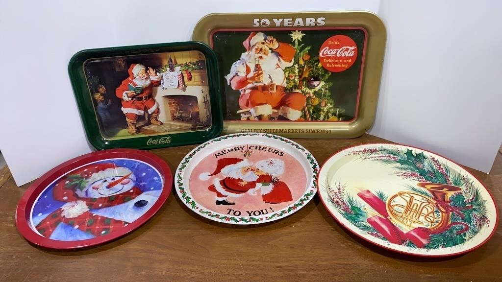 Coca Cola & Other Christmas Trays