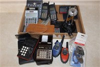 Electronics Lot with Phones, Calculators, Walki-