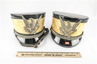 (2) Vintage Marching Band Helmets